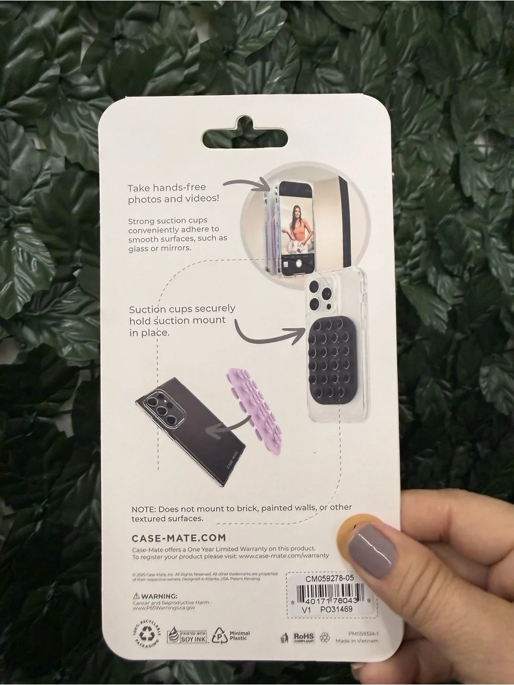 case-mate Double-Sided Suction Phone Mount - Light Blue